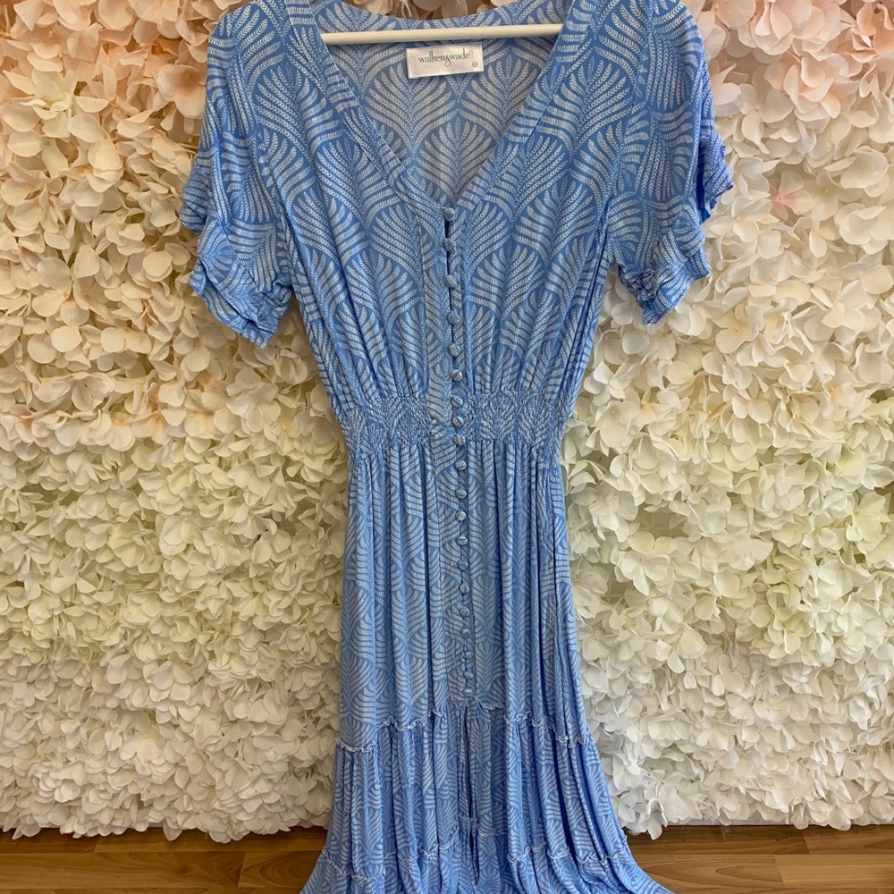 Walker and Wade Blue Maxi Dress XS